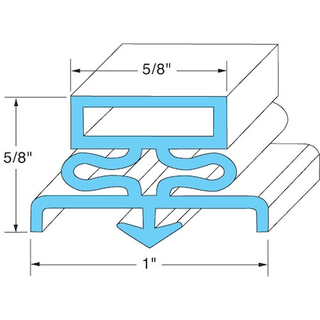 Allpoints Door Gasket 8' Snap-In Magnetic 741309
